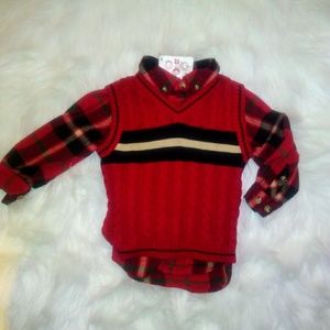 Boy's Hanna Andersson Christmas Vest & Shirt